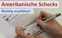 amerikanische Schecks ausfüllen